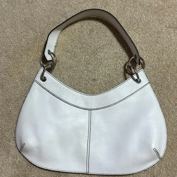 Banana Republic White Leather Shoulder Bag - Picture 1 of 9